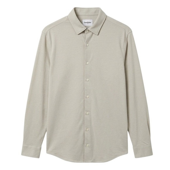 Goodfellow & Co Other - Goodfellow & Co Pique Dress Shirt Men M Taupe Long Sleeve Standard Fit NWT